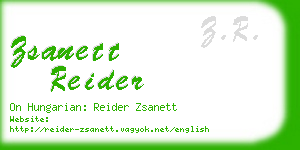 zsanett reider business card